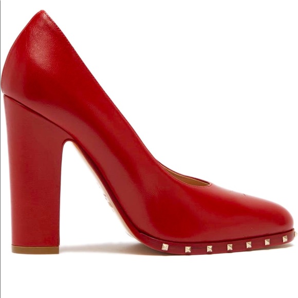 NWT  $945 VALENTINO Block Heel Pump 100% Authentic ,Size EU 38 1/2 / US 8 - Picture 3 of 16